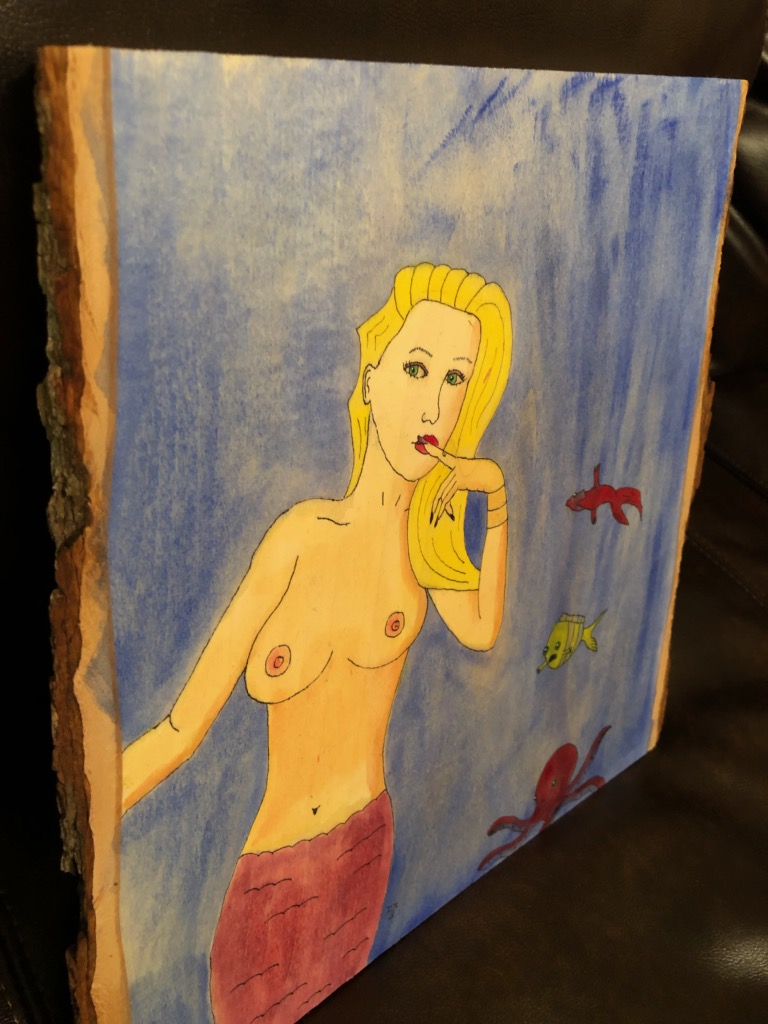 Opium Tales blonde topless mermaid
