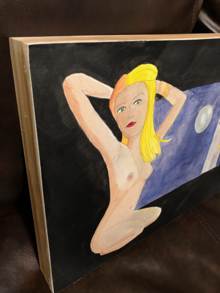 Allie posing as Marilyn in a fantasy painting