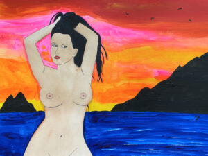 Roxy Nude in the Sunset – signed print